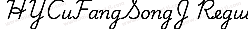 HYCuFangSongJ Regula字体转换